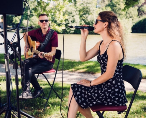 Livemusik beim Sektempfang